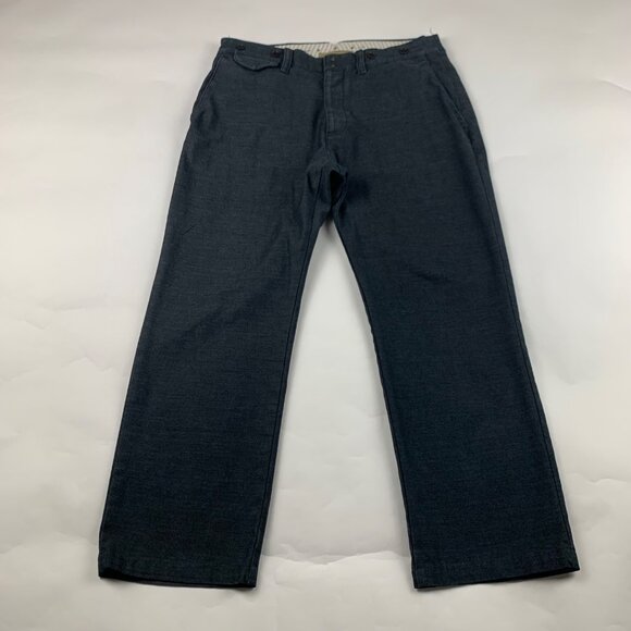 Vintage Banana Republic Heritage Charcoal Canvas Button Fly Slim Leg Trouser Pan - Picture 1 of 7